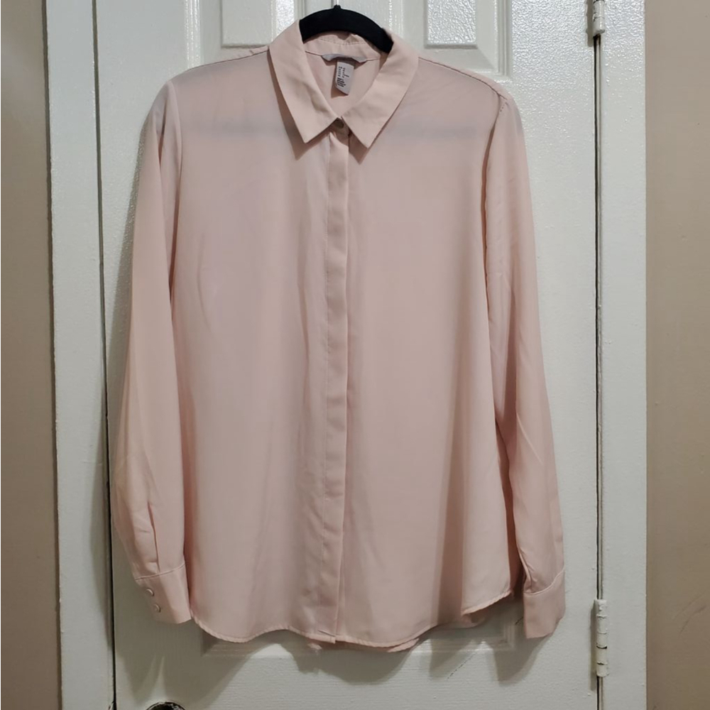 H&M Light Pink Button Down Shirt